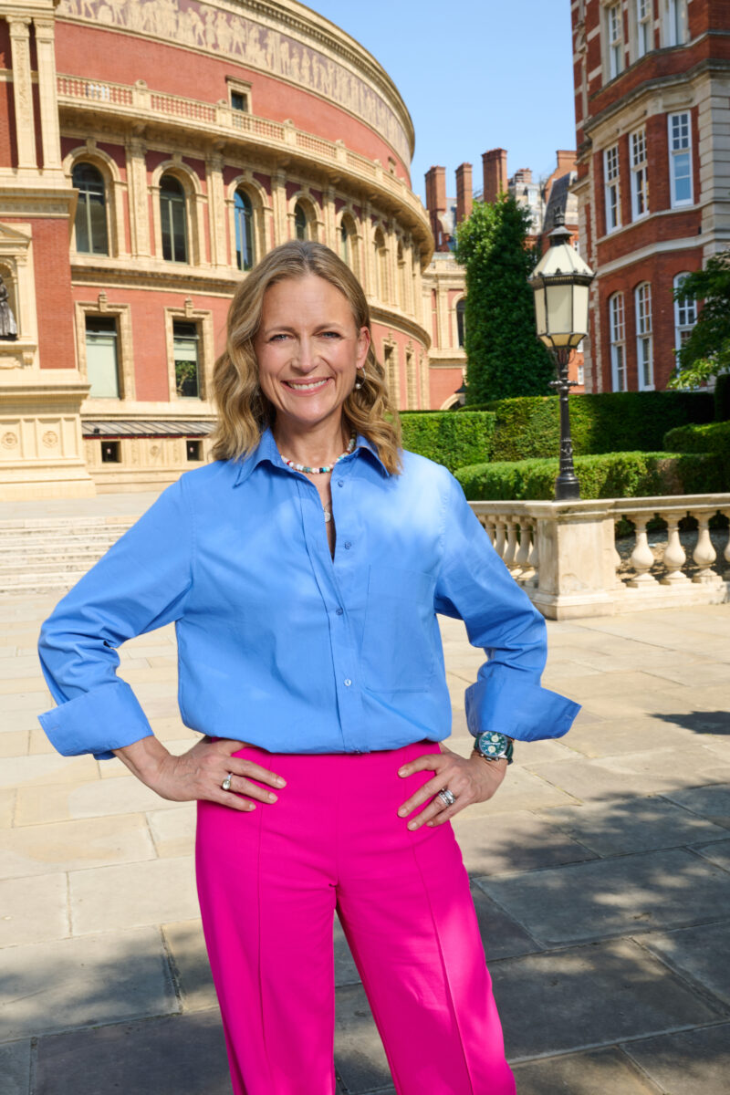 Katie Derham hosts the final night at The Proms