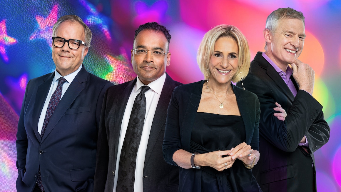 Emily Maitlis, Krishnan Guru-Murthy and Jeremy Vine hosting Channel 4 US Election: America Decides